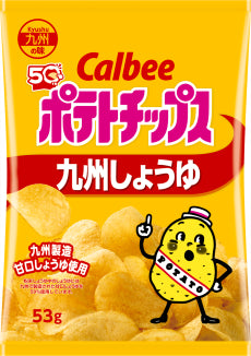 Calbee Potato Chips Kyushu Soy Sauce — reference packaging; actual pack size to be confirmed